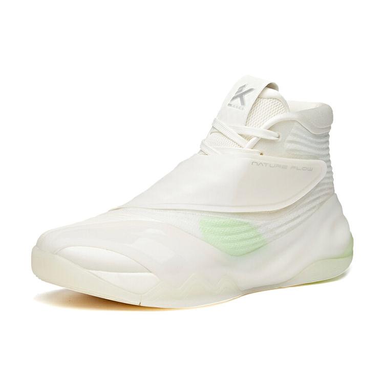 New Anta KT6 Anti Slip Wear Resistant High Top Basketball Shoes Men's White 112041101-2