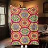 1PC Mandala PatternsOutdoor Flannel Blanket - Soft Plush Decor for Picnics, camping, Bedroom, Playroom, Office, or Lunch Break 1232A