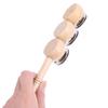 Orff Wooden Hand 3/6 Bell Portable Percussion Instrument For Music Enthusiast Baby Wooden Rattle Kids Educational Toys