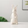 Kleine Hasenstatue Keramik Hasenfigur Liebenswertes Geschenk für Tierliebhaber