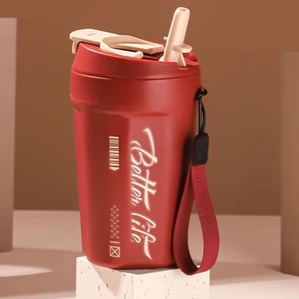 Stainless Steel Coffee Vacuum Flask Keeps Cold and Heat Coffee Thermos Mug  Office Home