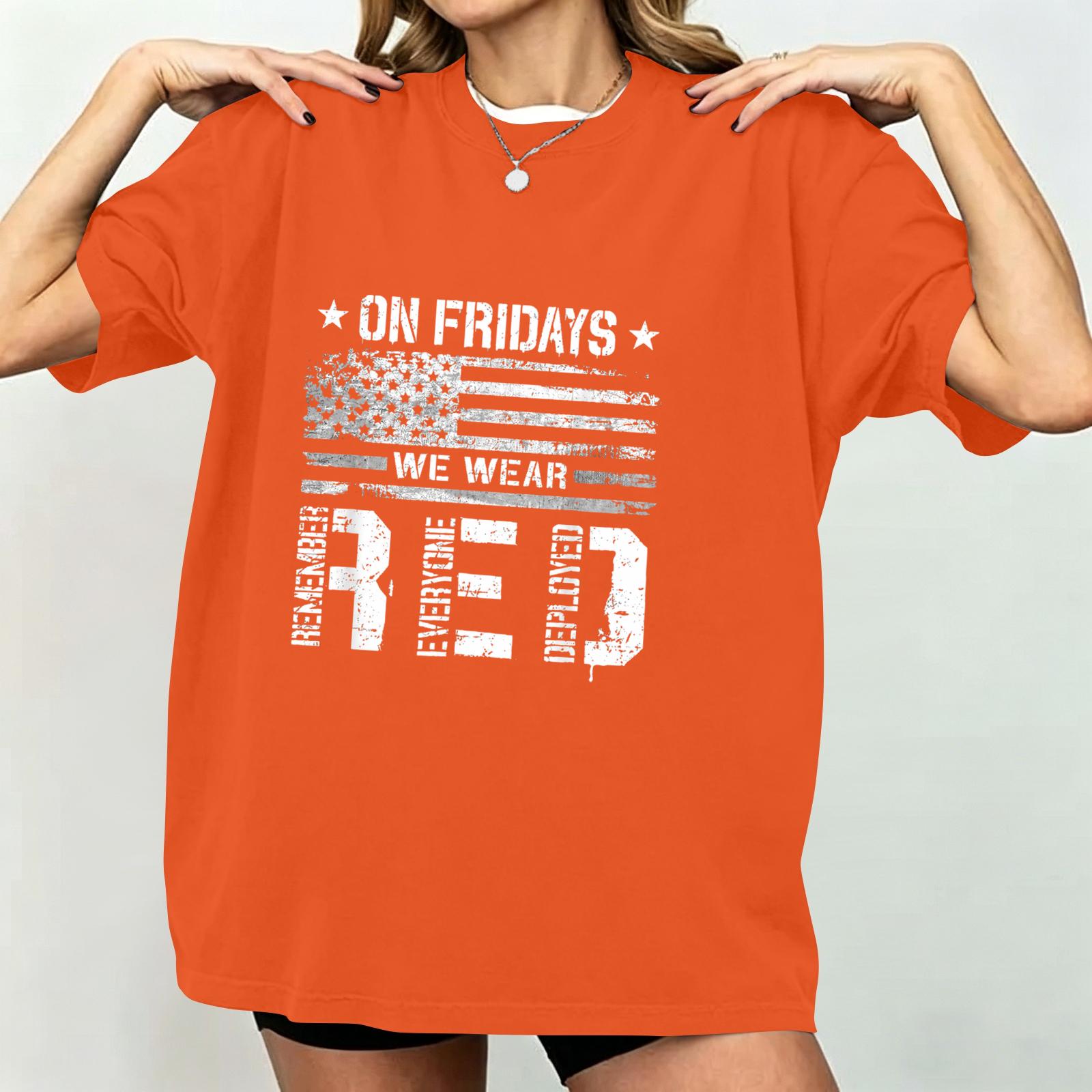 

Women s Casual Short Sleeve T Shirt Loose Fit Crew Neck Graphic Tee Lightweight Comfortable Everyday Wear XL оранжевый