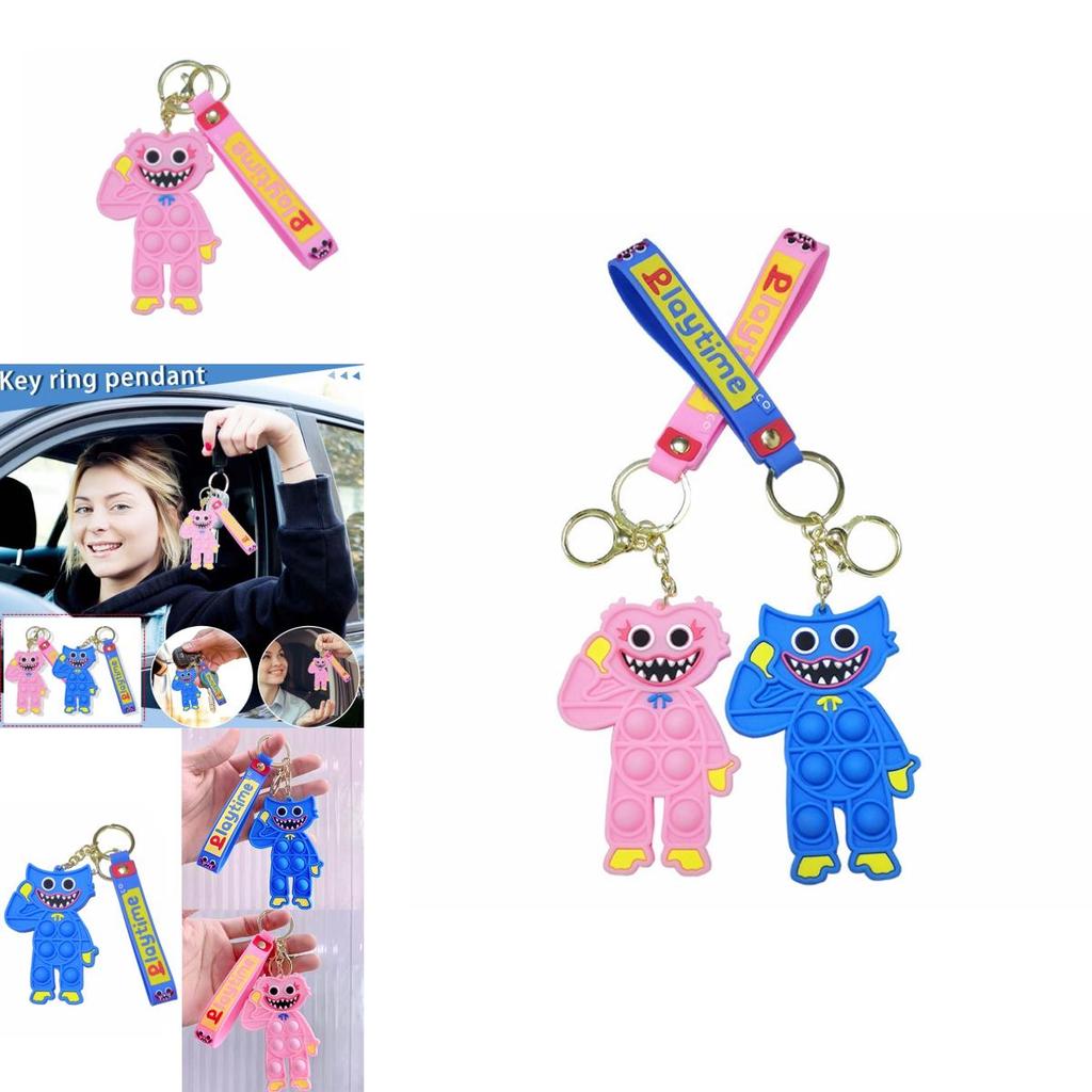 Poppy Playtime Huggy Wuggy Figurky Silikonový Klíčenka Přívěsek Hračka na Uvolnění Stresu