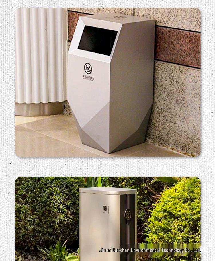 Stainless Steel Outdoor Trash Can for Parks and Commercial Areas