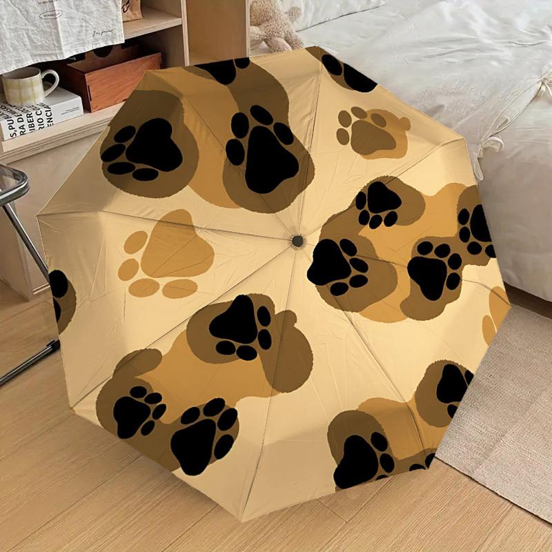 

1pc PawPrints Automatic Folding Umbrella, Casual Outdoor Accessory, Birthday Festival Gift yy251126084