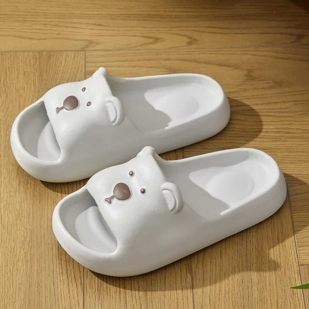

Cute Bear Children Home Slippers Beach Thick Bottom Summer Slides Cartoon Comfortable Non-Slip Slippers Indoor Outdoor Men Bathroom Slippers 30-31 сірий