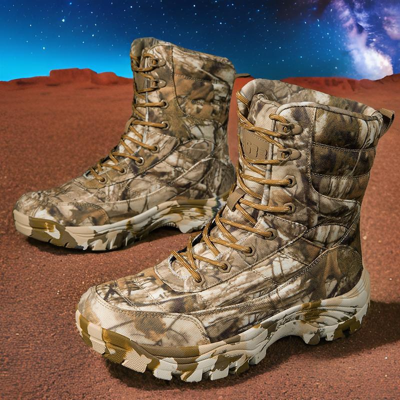 One Combat Boot Men's Large Size New Tactical Boots High-top Outdoor Mountaineering Boots Field Boots