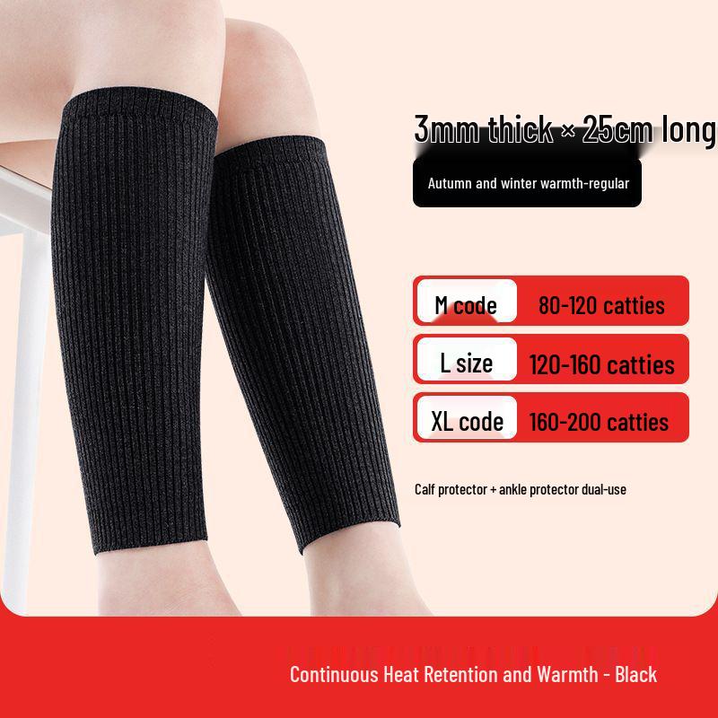 Unisex Cashmere Calf Ankle Warmer: Extra Thick, Fleece Lined, Heat-Generating Sports Socks for Cold Weather Protection.