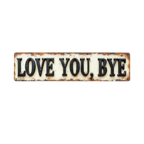 

Wooden Love You Bye Sign Vintage Style Wall Art Farmhouse Rustic Hanging Plaque for Living Room Hallway Entryway Wall Door Home Decor 1pc