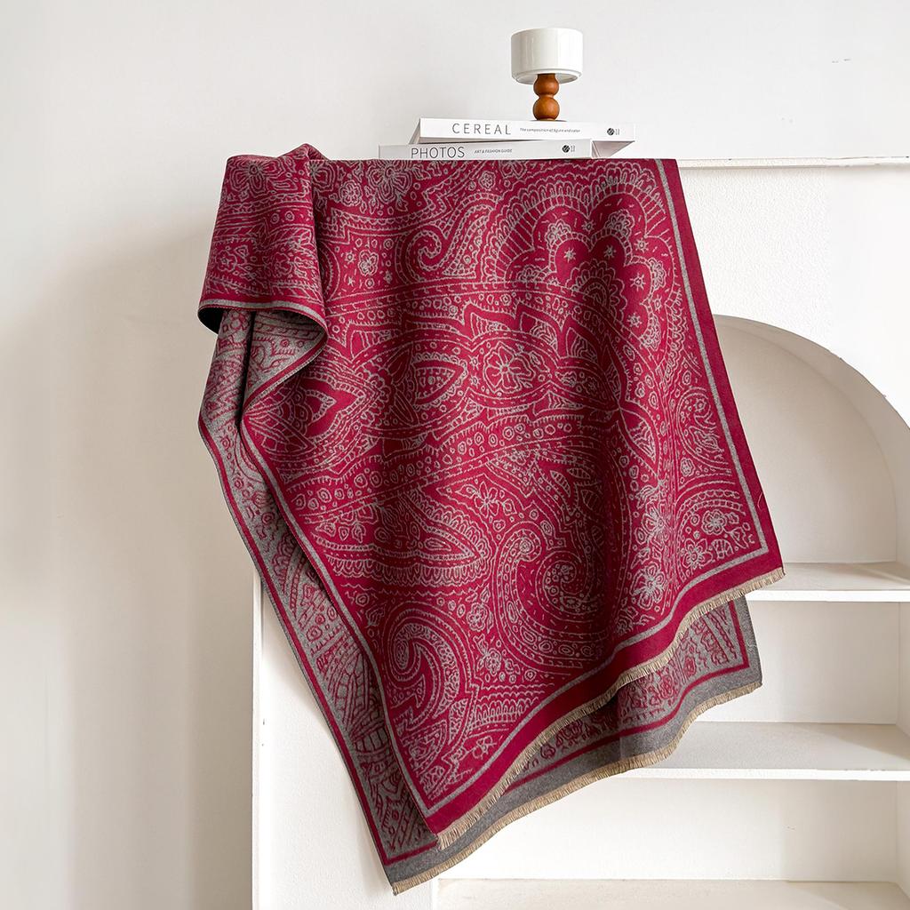 New Fashion Cashmere Women Paisley Print Double-sided Scarf Winter Warm Elegance Shawl Pashmina Female Outdoor Scarves