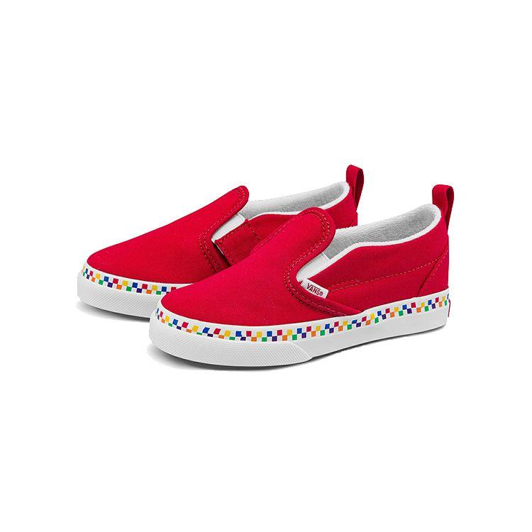Vans Slip-On Low Top Slip-On Skate Shoes Red Baby Sneaker VN000UBSABT