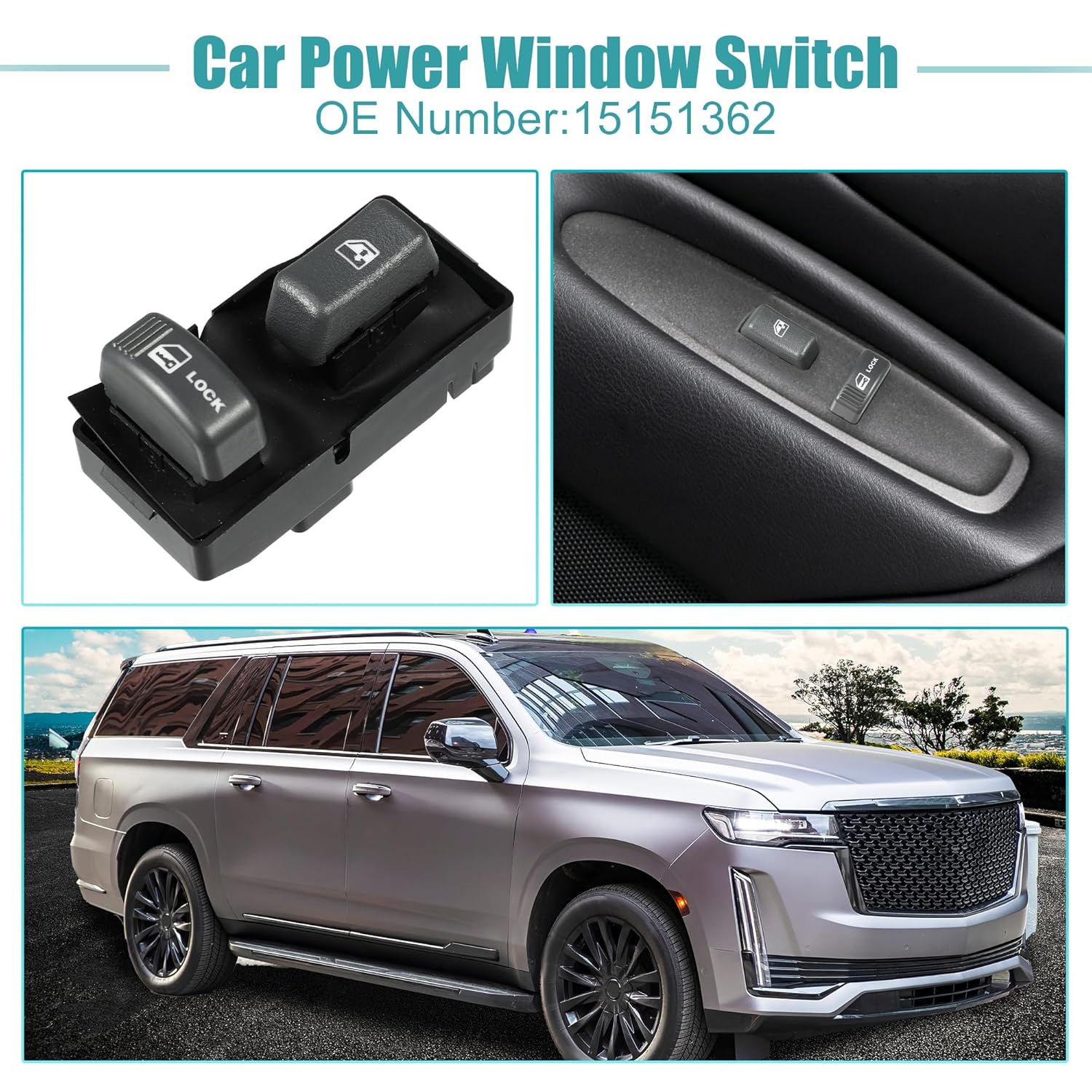 ACROPIX Power Window Switch Window Control Switch Fit for Cadillac Escalade 1999 2000 for Chevrolet Blazer 1995-2005 No.15151362 - Pack of 1
