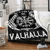 1pc Black Viking Soft Plush Blanket, Warm Blanket Living Room Blanket Bedroom Bed Sofa Picnic Travel Camping Car Sleeping Blanke