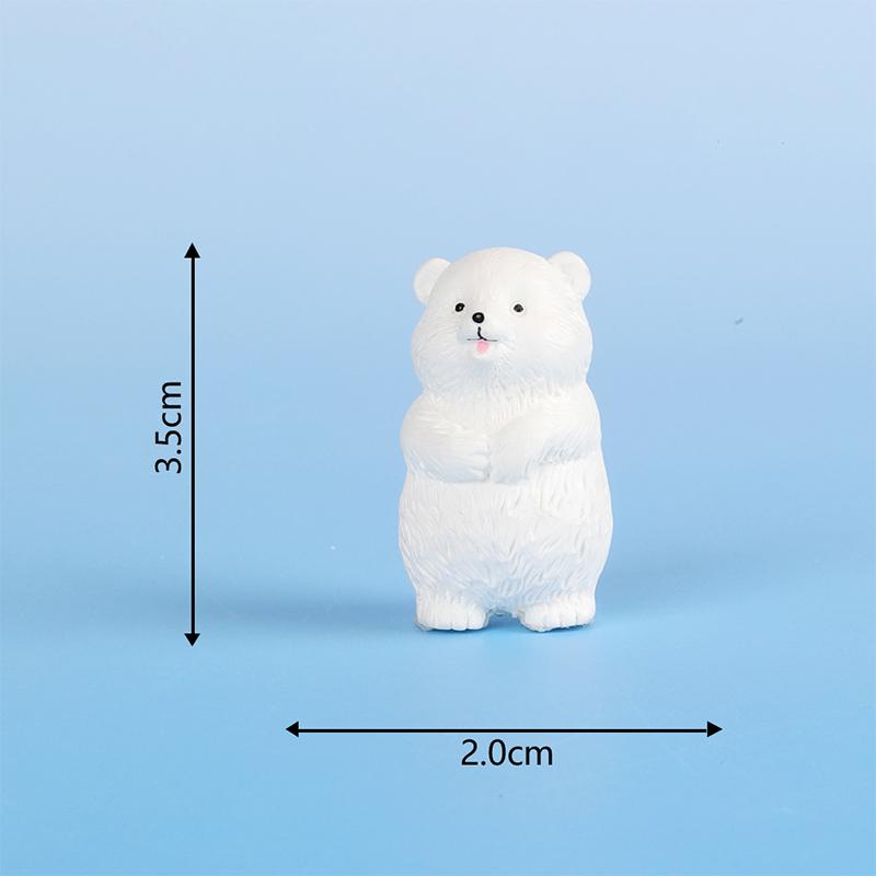 Mini-Eisbär-Figur Cartoon-Pinguin Weißbär Mikro-Landschaft Puppenhaus Modellauto Innenraum-Schmuck Home Schreibtisch Dekoration