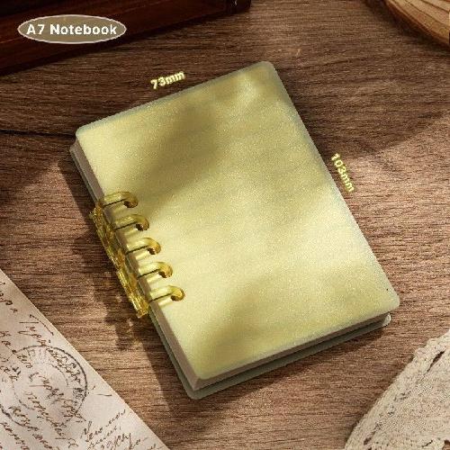 80 Sheets Square Lined A7 Pocket Notebook - High Quality Loose-leaf Mini Diary Book for Student School Supplies