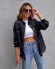 New 2023 Women's Autumn/Winter Denim Cardigan - Solid Color, Single-Breasted Turn-Down Collar Shirt Jacket