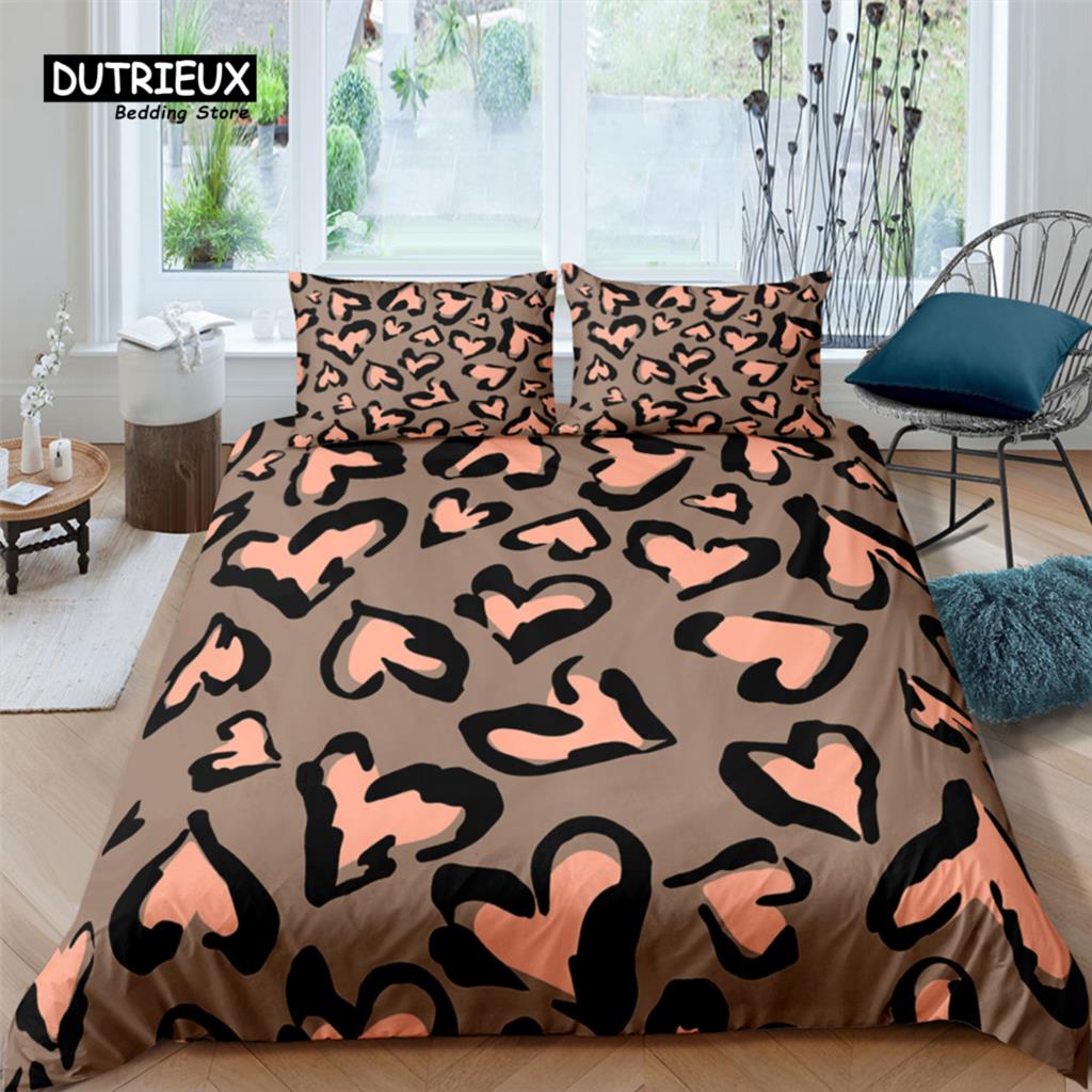 3D Colorful Heart Print Home Living Luxury 2/3Pcs Comfortable Duvet Cover PillowCase Bedding Sets Queen and King EU/US/AU Size