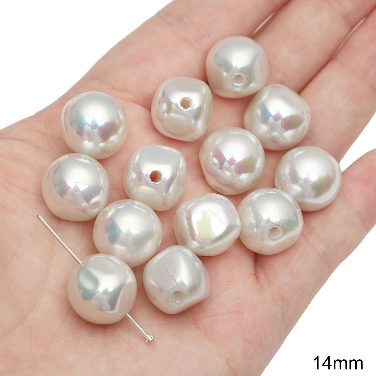 

Бусины из искусственного жемчуга ABS с геометрической формой для самостоятельного изготовления ювелирных изделий, домашнего декора, для наполнения ваз 14mm