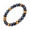 Power Stone Bracelet, Natural Stone, Blue Tiger Eye, Natural Morion, For Purification [Improves Financial Luck, Work Luck, Human Relations] Peace of