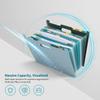 13 Pockets Accordion File Organizer, Expanding File Folder With Lable Pocket,Upright Open Top,A4/Letter Size Paper Document