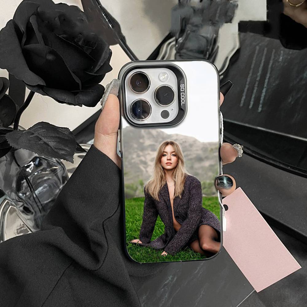 Sydney Sweeney Phone Case For iPhone 16,15,14,13,12,17,Pro,MAX White Matte Shockproof Cover
