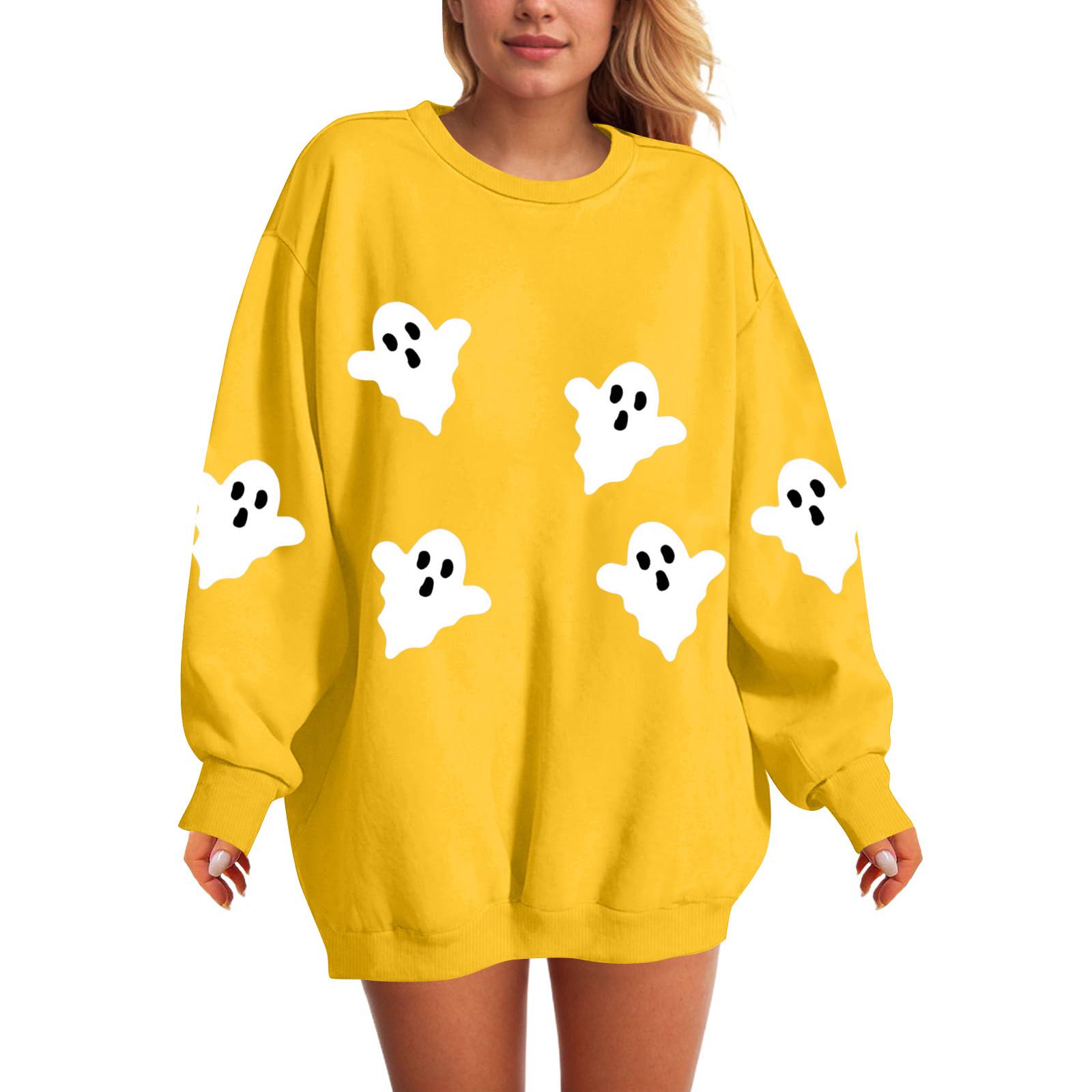 

Ladies Fashionable Printing Casual Hooded Long Sleeved Sweatshirt L