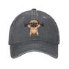 Pug Weightlifting Deadlift Fitness Gym Workout Baseball Caps Vintage Distressed Denim  Sun Cap Unisex Women Outdoor Golf Caps Hat