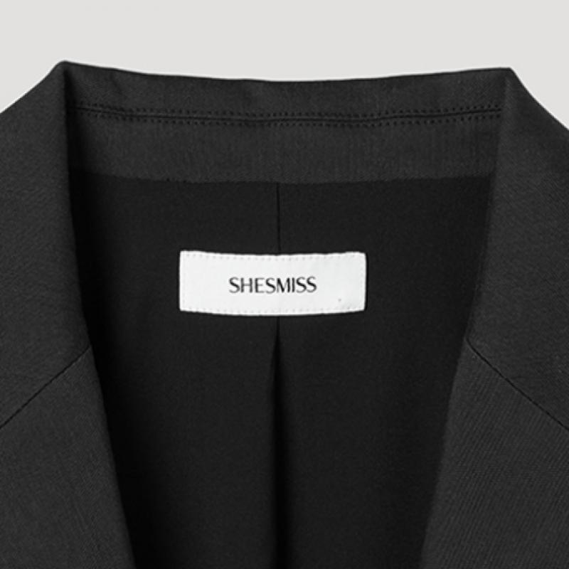 [She S miSS] Linen Blend One Button Half Jacket Swwjkp21040 Bk