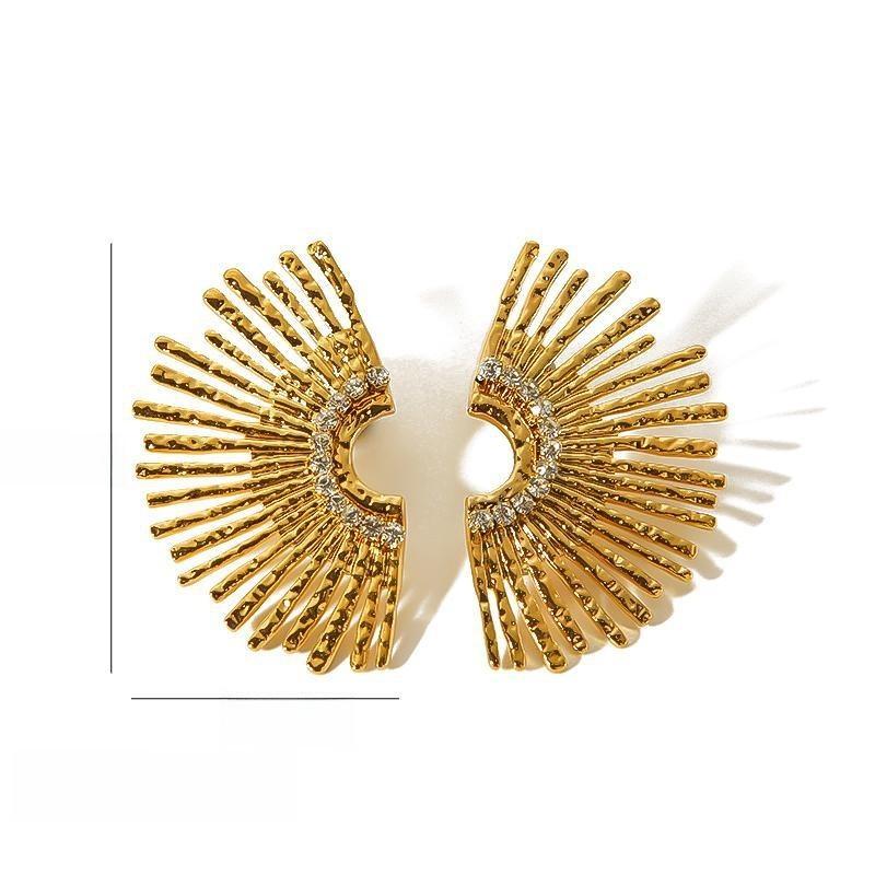 Geometrische Ohrringe für Damen mit Zirkonia