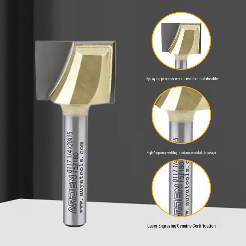 Yaden Metric Flat Bottom Woodworking Cutter: Slotting, Rebating, Milling, Trimming, Engraving, & Router.