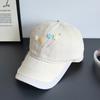 Small Fresh Flower Plaid Wide Brim Cap Summer Women's Versatile Sunshade Show Face Small Baseball Hat Tide