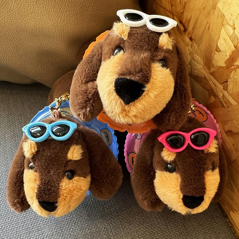 1Pc Children Birthday Gifts Cute Dachshund Pendant Plush Toy Doll Backpack Hanging Ornament Doll Home Decorations