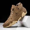 Men Autumn and Winter Casual Short Boots Fashion High Top Sneakers Outdoor Breathable Leather Men Ankle Boots Zapatillas Hombre