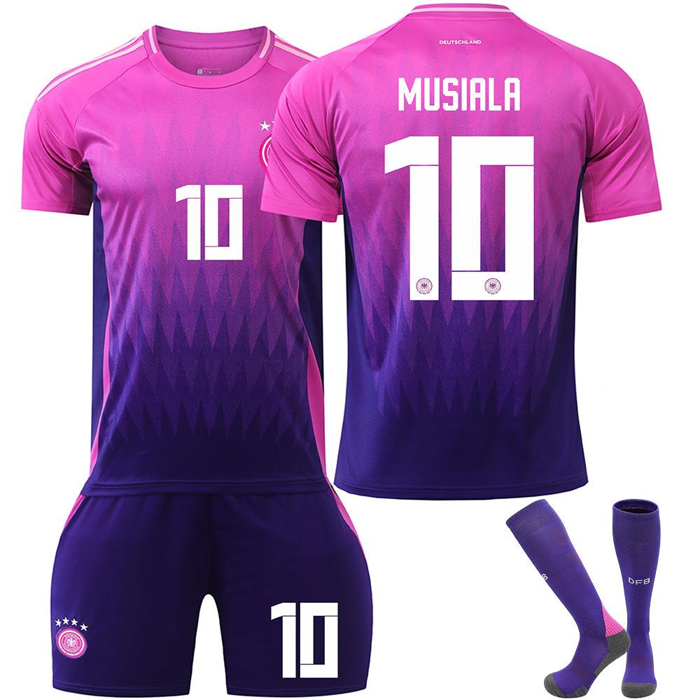Germany Away Football Jersey Number Crosskimich Purple European Cup Jersey Custom Short-sleeved Jersey