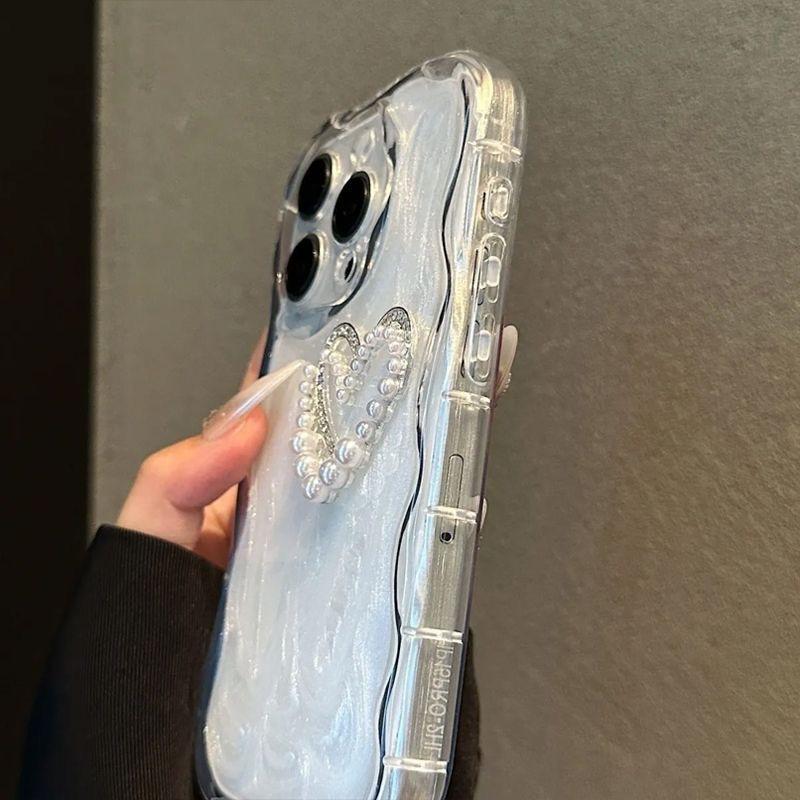Niche Pearl Love Applies To Apple 15plus Mobile Phone Case iPhone12promax Anti-drop 14 Cute 13 New
