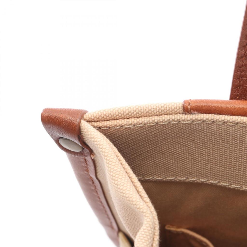 Used BURBERRY Nova Check Tote Bag Canvas Leather Beige Brown Used Women