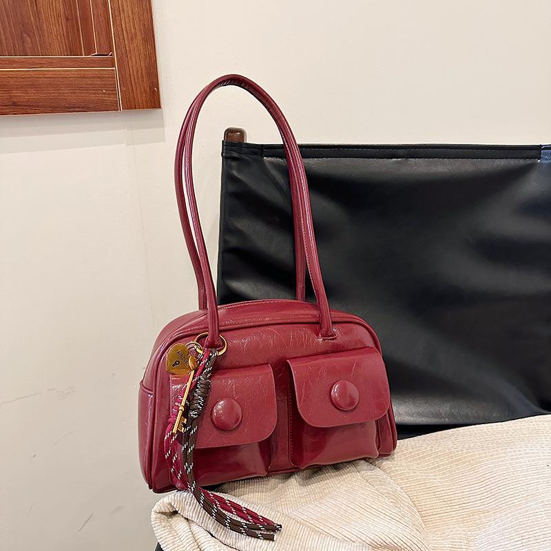 Trendy Damen Multi-Pocket Umhängetasche - 2024 Herbst/Winter Retro Koreanischen Stil, Große Kapazität