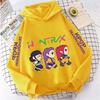New KPop Demon Hunter Cartoon Girls Hoodies Children's Korean Wave Print Fashion Casual Tops Casual Girls Clothing Warm