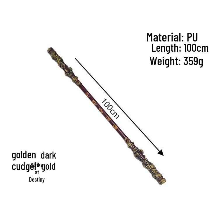 Black Myth: Wukong Figurine with Golden Cudgel - 1 Meter PU Craft Ornament