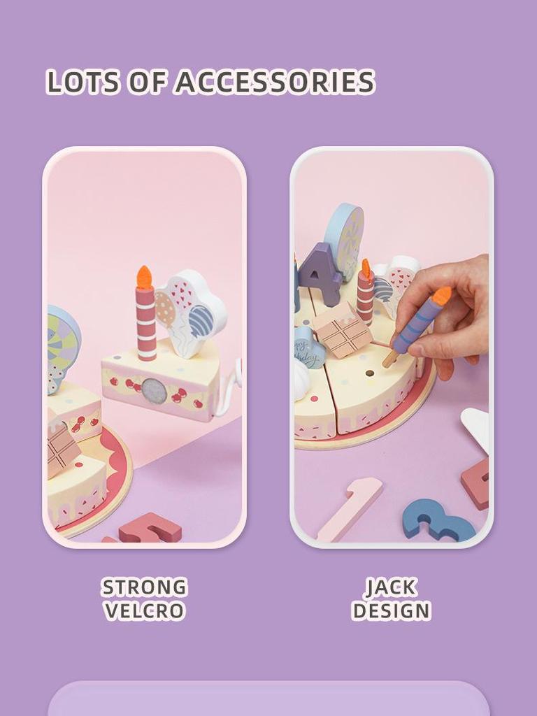 Educational Wooden Playhouse Cake Toys for Kids - Perfect Birthday Gift