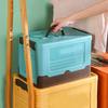 Youjialiangpin Plastic Folding Storage Box, Car Organizer, 12L, Mint Blue, 1 Piece