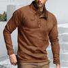 Men's Fleece Sweatshirt Quarter Button Stand Collar Lightweight Pullover Sweater Long Sleeve Casual Fall Sweatshirts