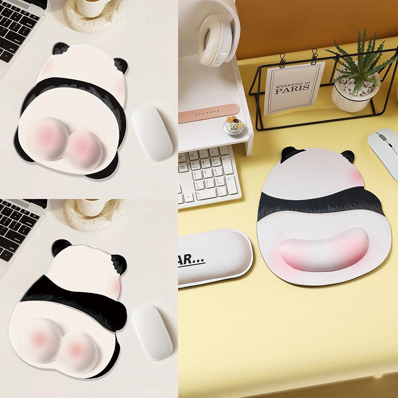Niedliche rosa Po Panda Mauspads Silikon Handgelenk Mauspads Kreative lustige Maus Handauflage Computer Büro Rutschfeste Mauspads