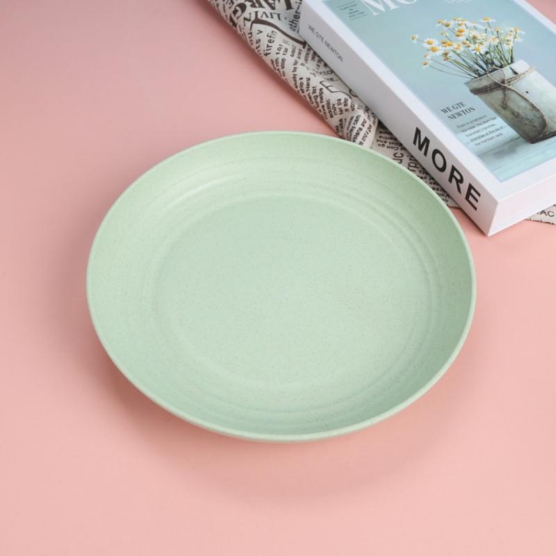 Wheat Straw Kitchen Dessert Plate Snack Bowl Salad Saucer Kitchen Seasoning Dish Home Cake Trash Fruit Dishes Party Supplies