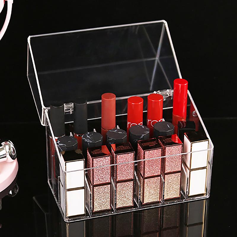 Transparent Acrylic Flip Lipstick Storage Box Nail Polish Storage Box Jewelry