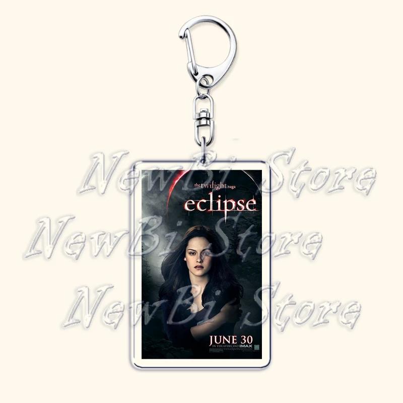 Movie Twilight Vampire Keychain for Accessories Bag Pendant Bella Swan Edward Cullen Eclipse Key Chain Keyring Jewelry Fans Gift