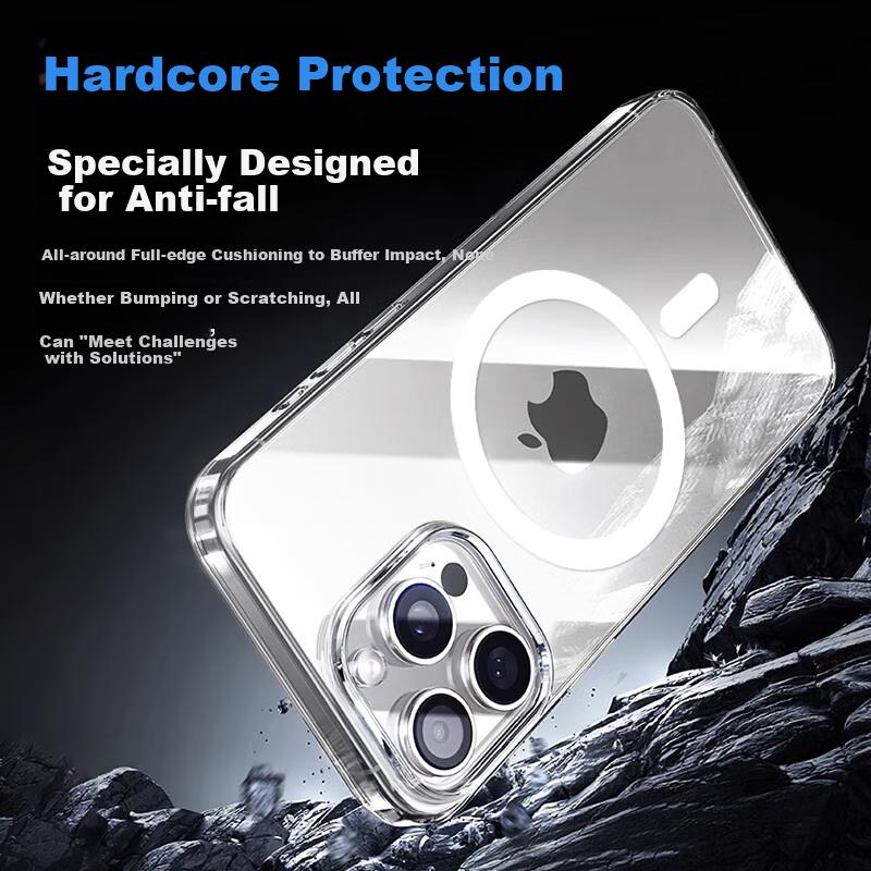 IPhone 13 Pro Max Case, Protective Cover, Bayer Material, MagSafe Magnetic Charging, Ultra-Thin Shockproof Airbag Full Protection Transparent Soft