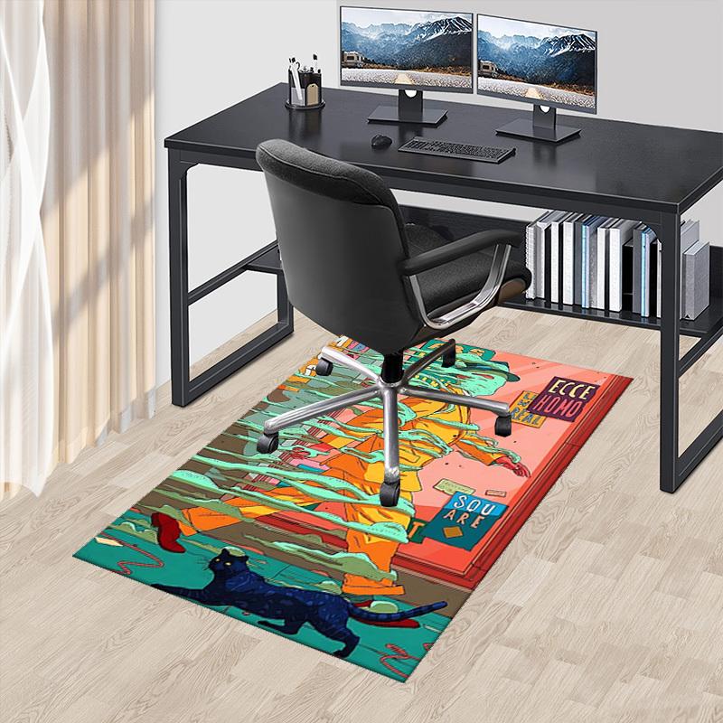 

1pc Ars Longa Drivu Ecce Homo Office Chair Mat - Festival Gift, Non-Slip Carpet for Home Decor, Suitable for Office, Living Room, Bedroom, Game Room.P 60cm by 90cm
