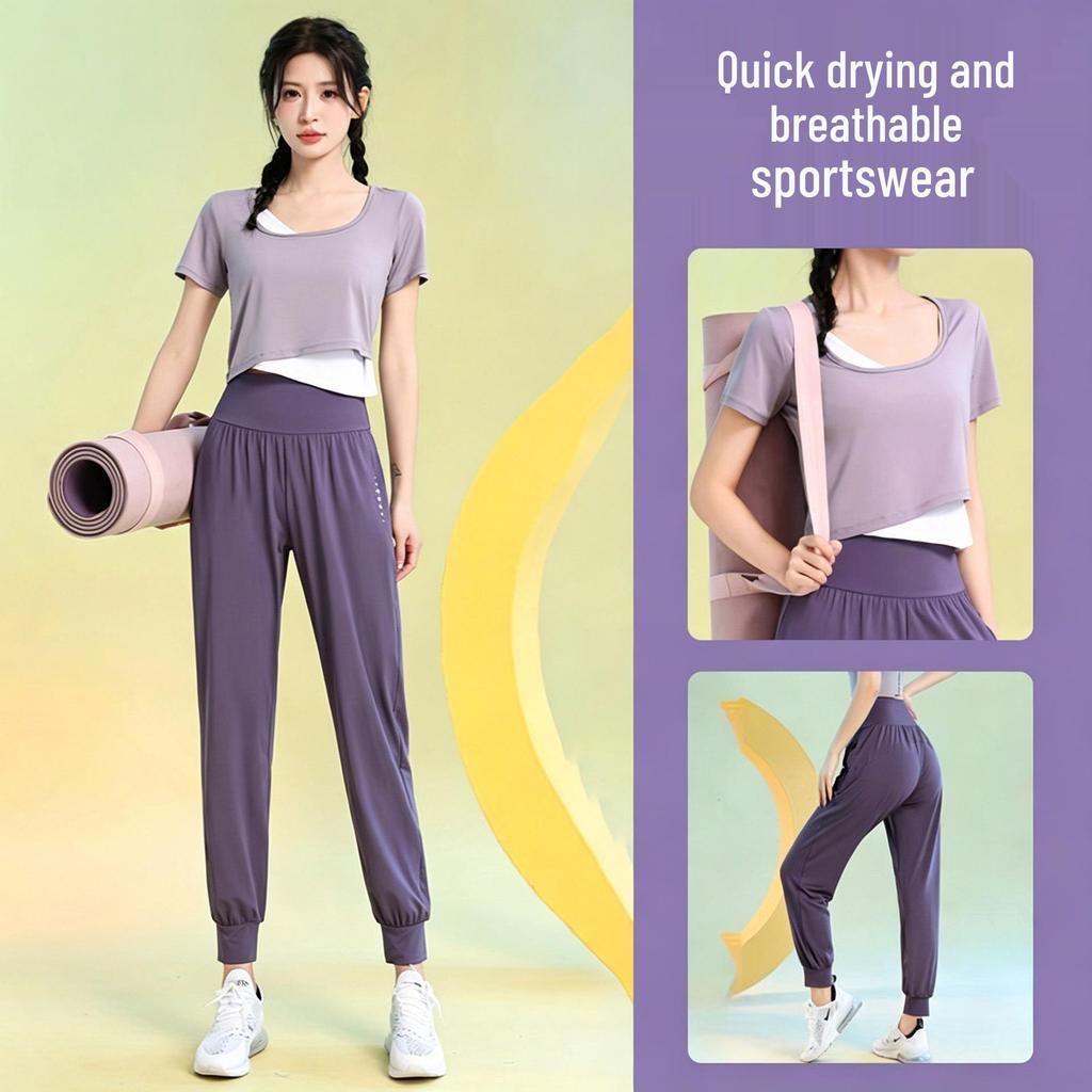 Women's Quick-Dry Slimming Sports Suit for Yoga, Running, Training – Spring/Summer Collection