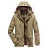 Veste d'hiver décontractée pour hommes, veste polaire chaude et épaisse, col en fourrure, parka coupe-vent, manteau multi-poches